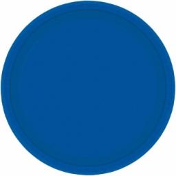 8 Bright Royal Blue Paper Plates 7"