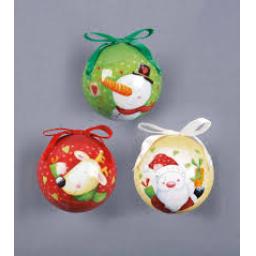 75mm Christmas Character Decoupage Ball