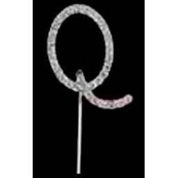 Diamante Letter Q Cake Topper Decoration