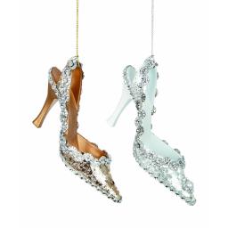 13cm Silver Jewel Shoe