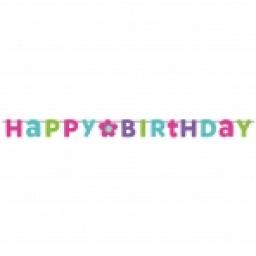 Happy Birthday Prismatic Letter Banner 2.4m