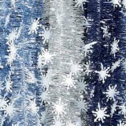 2M 4Asst Snowflake Cut Tinsel
