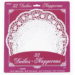 Doilies White Round 4 Different Size 10 8 6 5 inch