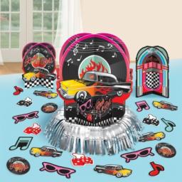 50s Classic Table Decoration Kit 3pcs & Confetti