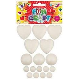 Craft Kit Foam Shapes Astd 12pcs