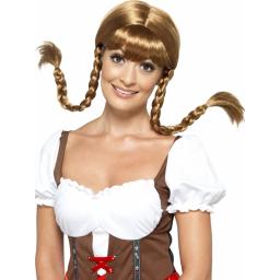 Bavarian Babe Wig Plaited Brown With Hidden Wire