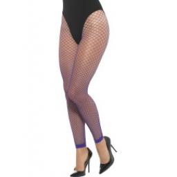 Footless Net Tights Purple