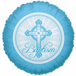 Baptism Light Blue Balloon 18in Foil Balloon