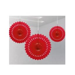 Decorative Fan 16 inch Red 1pc