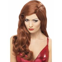 Silver Screen Sensation Wig Auburn Long & Natural