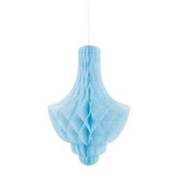 Honeycomb Paper Chandalier Decoration Pale Blue