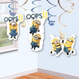 Minions Swirl Decorations 6 deco 80cm