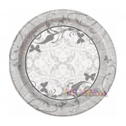 Wedding and Bridal Small Paper Plates 8pcs 17.1cm