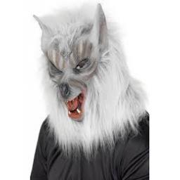 Adults Gray Were Wolf Full Mask Halloween Animal