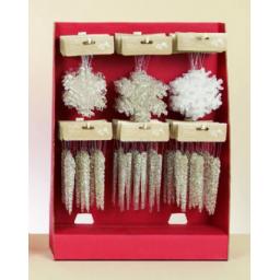 Acrylic Snowflakes & Icicles Asst