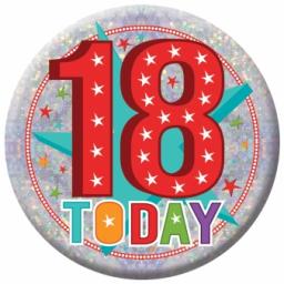18 Today Holographic Badge 15cm