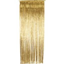 Foil Shimmer Door Curtain Gold 3ftx8ft