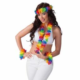 Hawaiian Lei Set Headband Lei 2 Bracelets