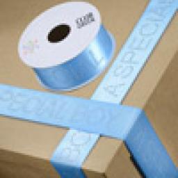 Diamante Blue Special Boy Satin Ribbon 40mm x 1m