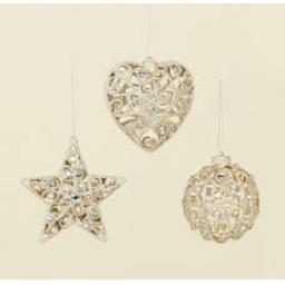 9cm Gold Jewelled Shape