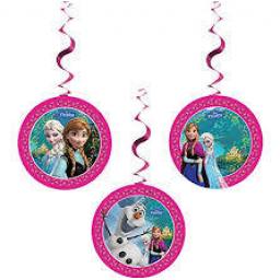 Disney Frozen Party Hanging Swirl Decorations x 3