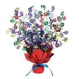 65 Multi colour Foil Balloon Centerpiece