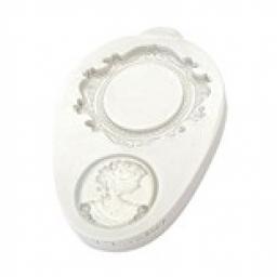 Katy Sue Mould - Miniature Oval Frame and Cameo 1