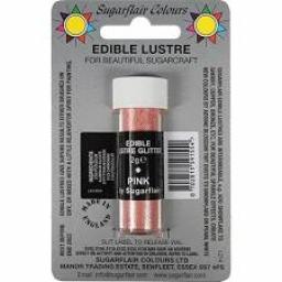 Sugarflair Edible Lustre Glitter - Pink- 2g