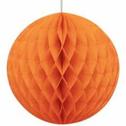 Orange Honeycomb Tissue Ball 8inch