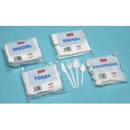 Royal Markets Plastic Teaspoons White 100pcs