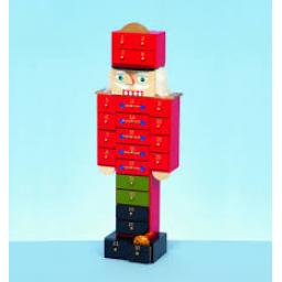 47cm Wooden Nutcracker Advent Calendar