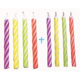 PME 24 Candles Blue Medium Striped