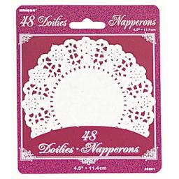 Doilies White Ropund 4.5 inch 48inch