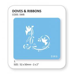 Doves & Ribbons Stencil