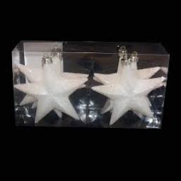 6x10cm Glitter Stars White