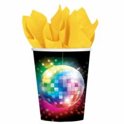 70s Disco Paper Cups 266ml 8pcs