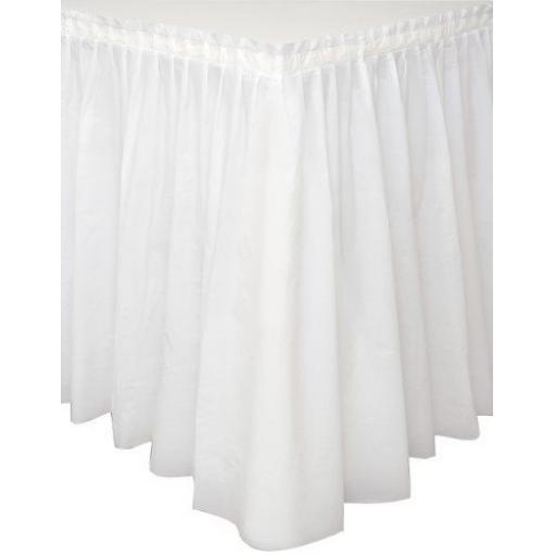 Plastic White Table Skirt 73cm x 426cm