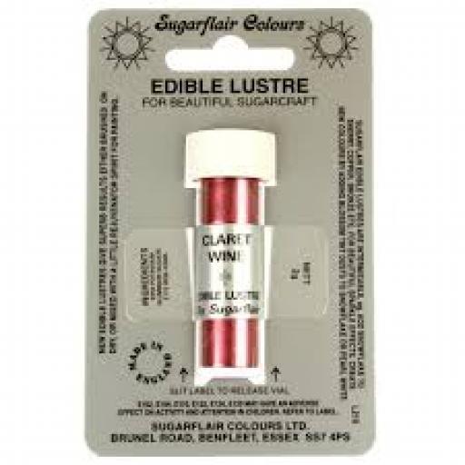 Sugarflair Edible Lustre -Claret Wine 2g