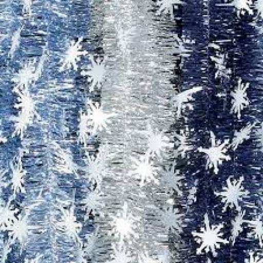 2M 4Asst Snowflake Cut Tinsel
