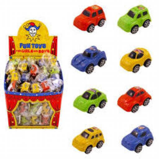 Pull Back Small Plastic Car 5cm 4 assorted design 3For £1 Party Bag Filler