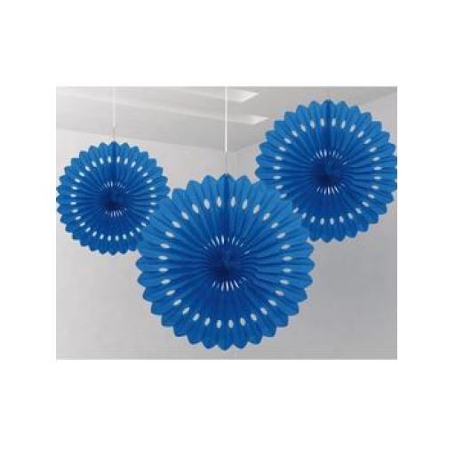 Decorative Fan 16 inch Royal Blue 1pc