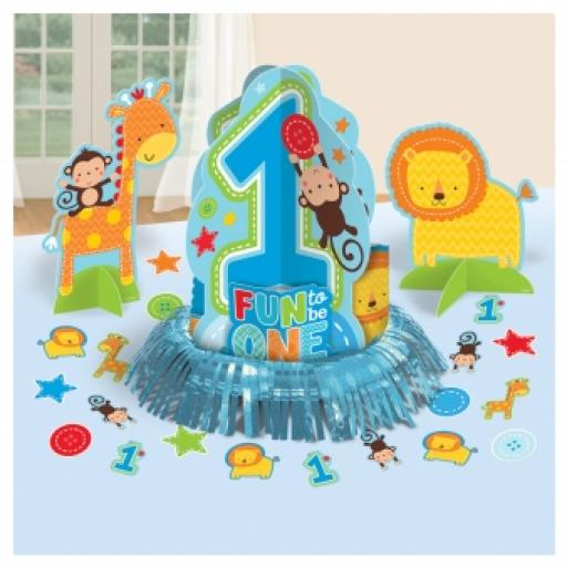 One Wild Boy Table Decorating Kit 3pcs & Confetti