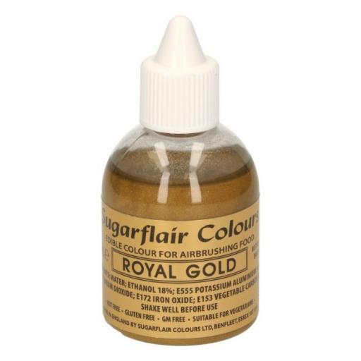 Sugarflair Colours Royal Gold Glitter - Edible Glitter Airbrush Liquid 60ml