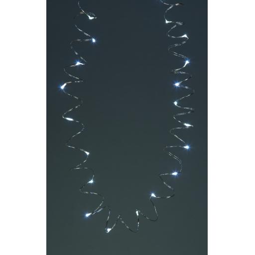 50 LED Wire Lights w Timer White W Proof