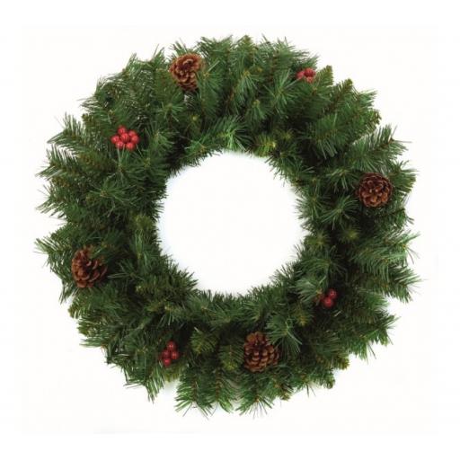 50cm Wreath Berry and Cone