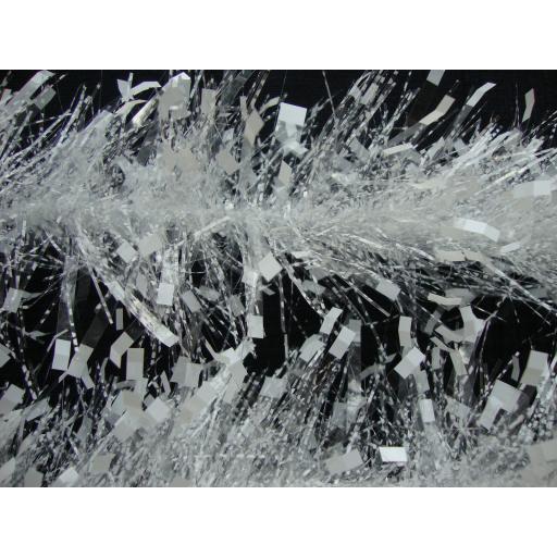 2M x 100mm Clear White Tip Tinsel 3 Asst Colours
