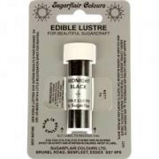 Sugarflair Edible Lustre Midnight Black 2g