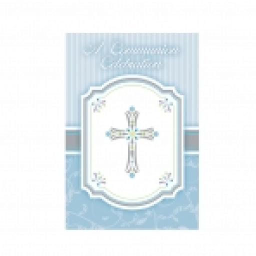 Blessings Blue 20 Invitations