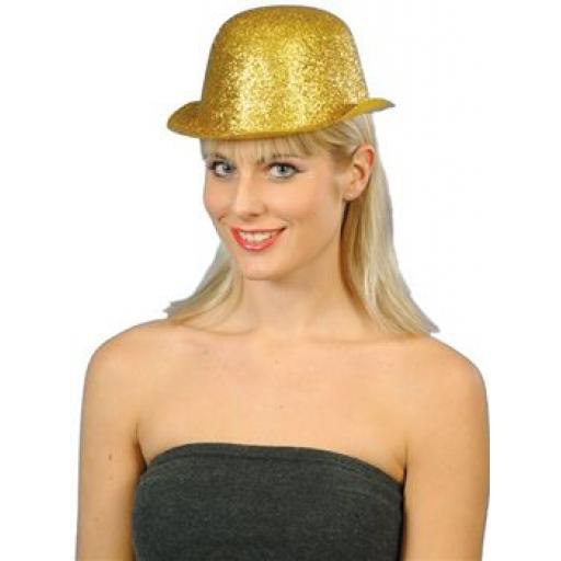 BOWLER GLITTER GOLD PVC