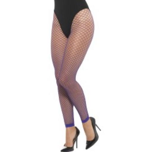 Footless Net Tights Purple